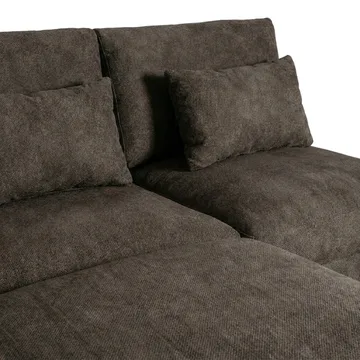 Dubai divansofa venstre ekstra dyp i Chenille - Mørkebrun - Møbler - Sofaer - Modulsofaer - Komplett modulsofa