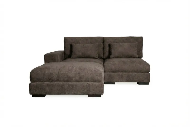 Dubai Divansofa Venstre ekstra dyp, Mørkebrun