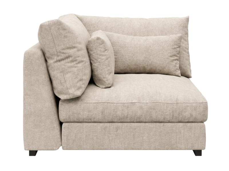 Dubai hjørnemodul i Chenille ekstra dyp - Beige - Møbler - Sofaer - Modulsofaer - Hjørnemodul