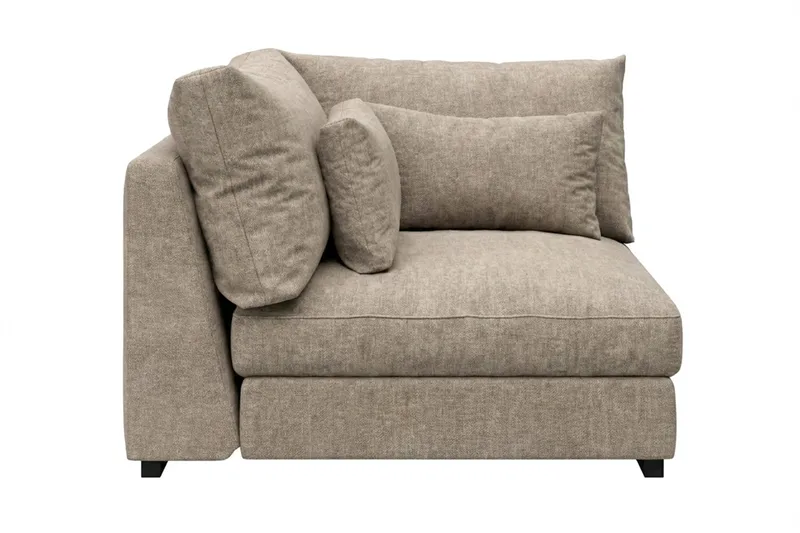 Dubai hjørnemodul i stoff ekstra dyp - Beige/grå - Møbler - Sofaer - Modulsofaer - Hjørnemodul