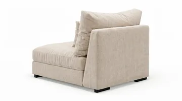 Dubai midtmodul i Chenille ekstra dyp - Beige - Møbler - Sofaer - Modulsofaer - Midtmodul