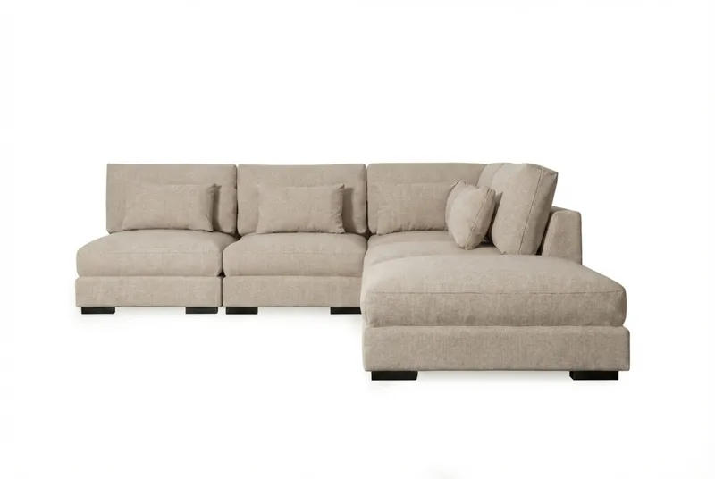 Dubai sjeselongsofa venstre, Beige
