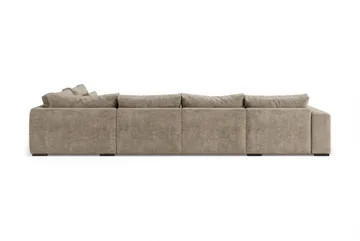 Dubai stor U-sofa modul med divan venstre ekstra dyp i Chenille - Brun - Møbler - Sofaer - Modulsofaer - Komplett modulsofa