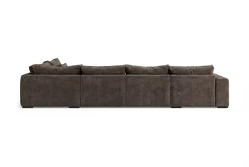 Dubai stor U-sofa modul med divan venstre ekstra dyp i Chenille - Mørkebrun - Møbler - Sofaer - Modulsofaer - Komplett modulsofa