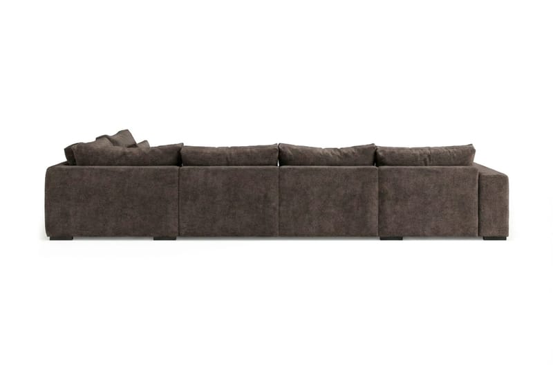 Dubai stor U-sofa modul med divan venstre ekstra dyp i Chenille - Mørkebrun - Møbler - Sofaer - Modulsofaer - Komplett modulsofa