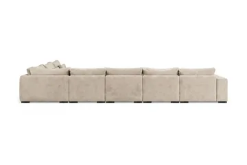 Dubai U-modulsofa Large med divan venstre ekstra dyp i Chenille - Beige - Møbler - Sofaer - Modulsofaer - Komplett modulsofa