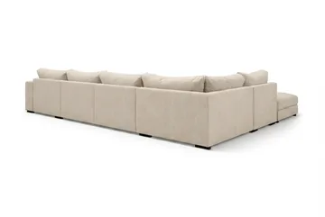Dubai U-modulsofa med divan høyre ekstra dyp - Beige - Møbler - Sofaer - Modulsofaer - Komplett modulsofa