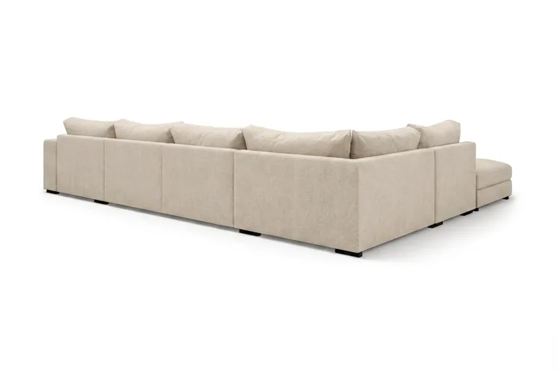 Dubai U-modulsofa med divan høyre ekstra dyp - Beige - Møbler - Sofaer - Modulsofaer - Komplett modulsofa