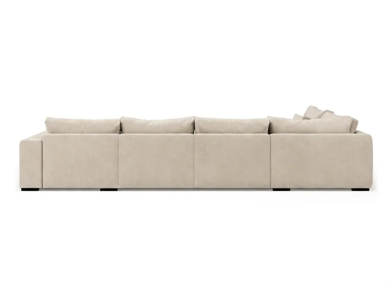 Dubai U-modulsofa med divan høyre ekstra dyp - Beige - Møbler - Sofaer - Modulsofaer - Komplett modulsofa