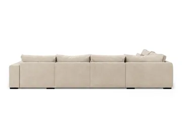 Dubai U-modulsofa med divan høyre ekstra dyp i Chenille - Beige - Møbler - Sofaer - Modulsofaer - Komplett modulsofa