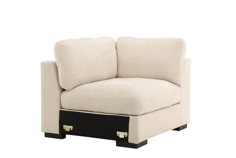 Høyremodul Salerno i stoff - Beige - Møbler - Sofaer - Modulsofaer - Hjørnemodul