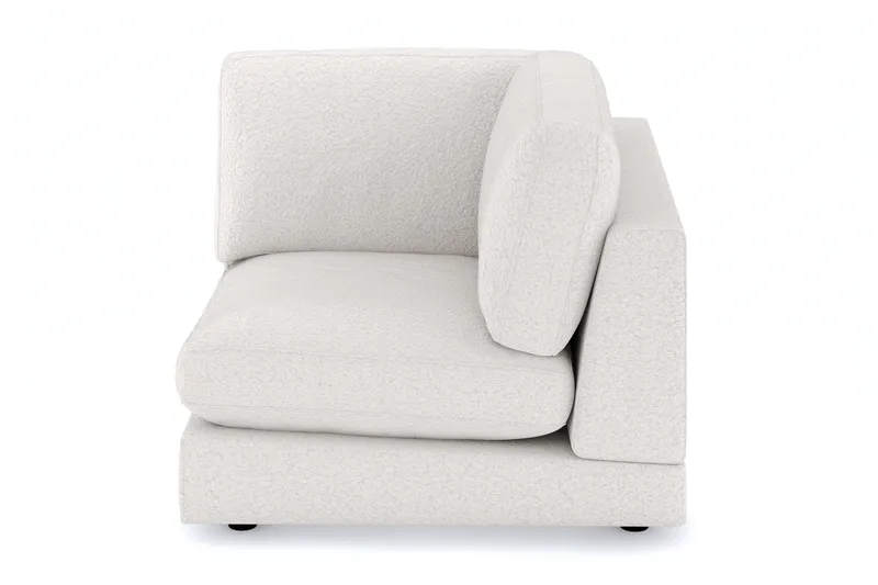 Arken 1-seters Hjørnemodul i Bouclé - Hvit - Møbler - Sofaer - Modulsofaer - Hjørnemodul