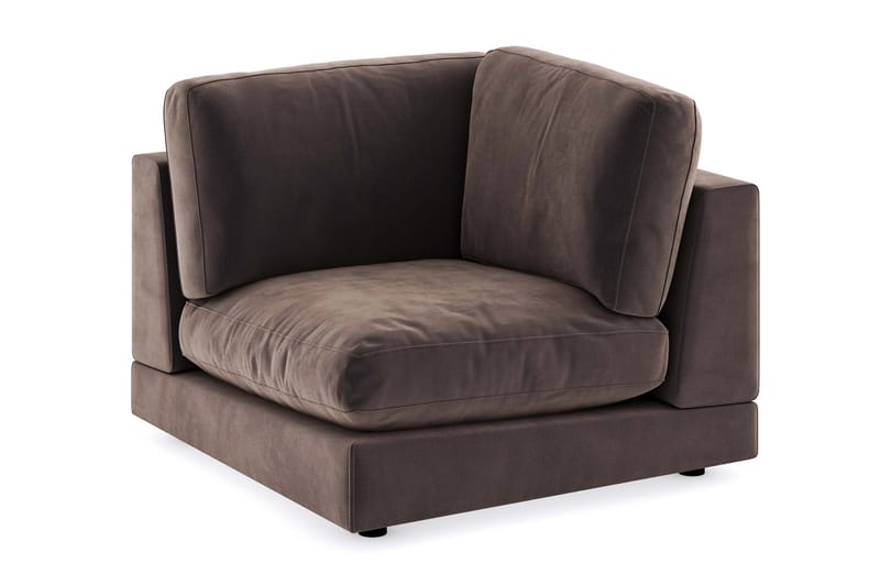 Arken 1-seters Hjørnemodul i Fløyel, Brun