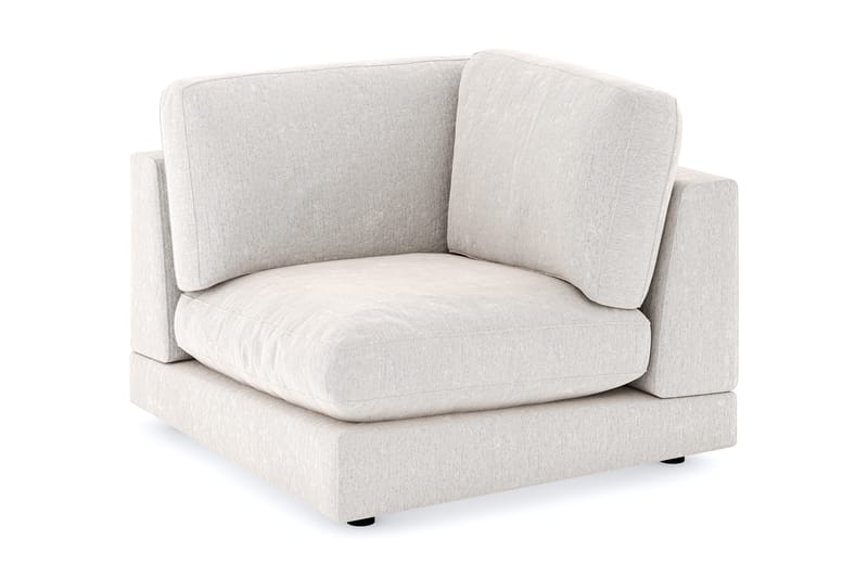 Arken 1-seters Hjørnemodul i Fløyel, Kremhvit