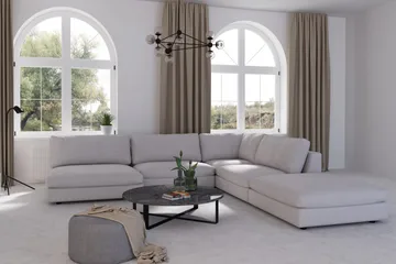 Arken 1-seters Hjørnemodul i Stoff - Grå - Møbler - Sofaer - Modulsofaer - Hjørnemodul