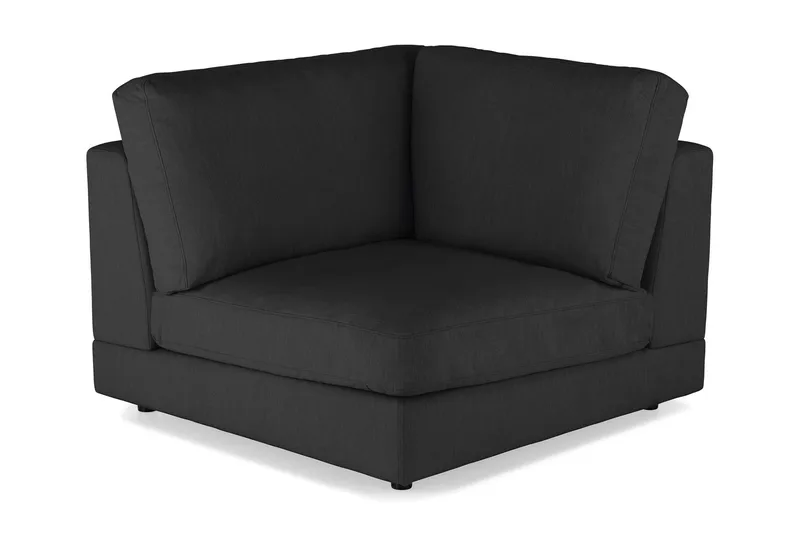 Arken 1-seters Hjørnemodul i Stoff, Svart