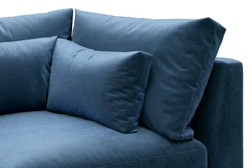 Dubai Hjørnemodul Fløyel - Blå - Møbler - Sofaer - Modulsofaer - Hjørnemodul