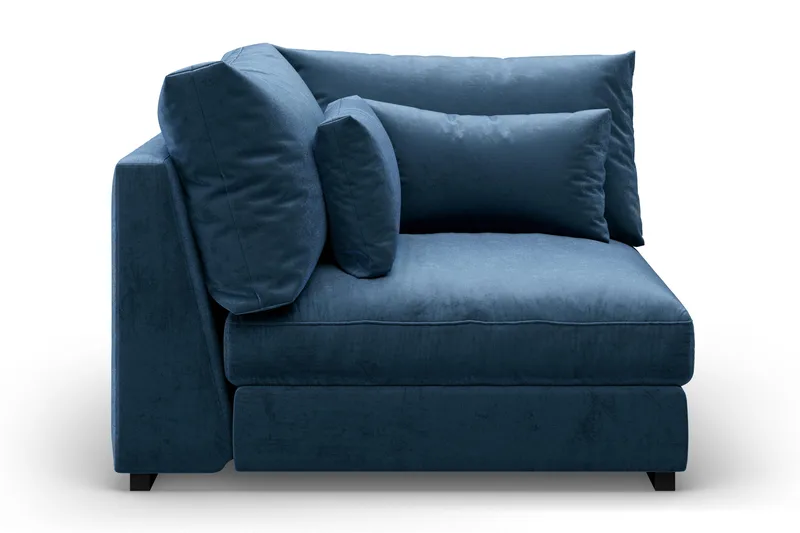 Dubai Hjørnemodul Fløyel - Blå - Møbler - Sofaer - Modulsofaer - Hjørnemodul