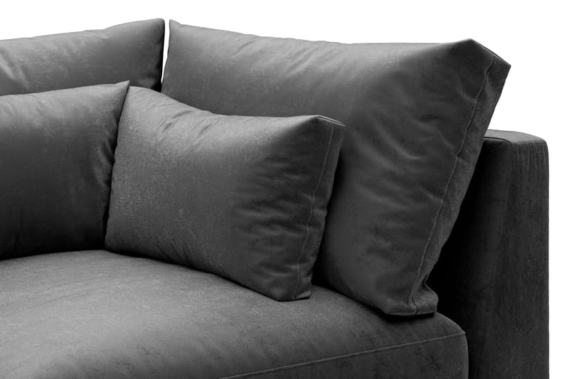 Dubai Hjørnemodul Fløyel ekstra dyp - Mørkegrå - Møbler - Sofaer - Modulsofaer - Hjørnemodul