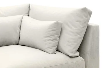 Dubai Hjørnemodul Fløyel - Hvit - Møbler - Sofaer - Modulsofaer - Hjørnemodul