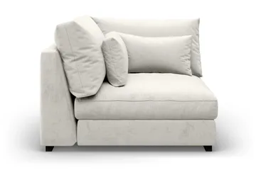 Dubai Hjørnemodul Fløyel - Hvit - Møbler - Sofaer - Modulsofaer - Hjørnemodul