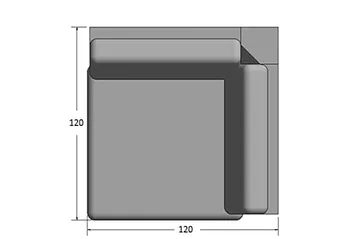 Dubai Hjørnemodul Fløyel - Hvit - Møbler - Sofaer - Modulsofaer - Hjørnemodul