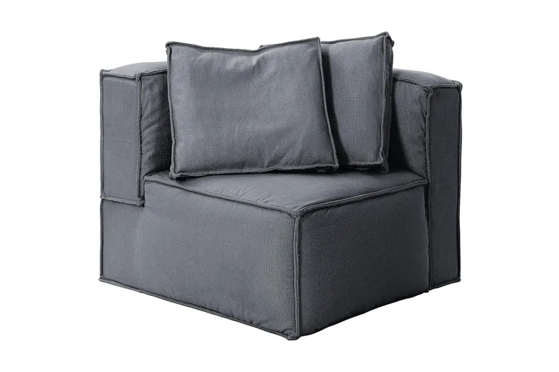 Hjørnemodul Trianta, Lysegrå/Svart