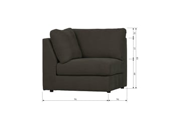 Kielstra Hjørnemodul - Antrasitt - Møbler - Sofaer - Modulsofaer - Hjørnemodul