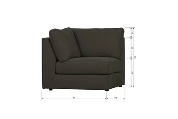 Kielstra Hjørnemodul - Antrasitt - Møbler - Sofaer - Modulsofaer - Hjørnemodul