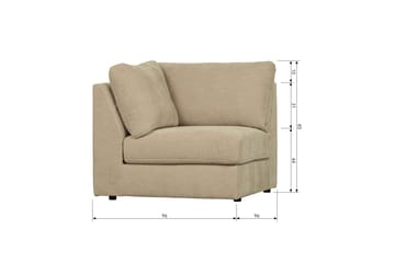 Kielstra Hjørnemodul - Sand - Møbler - Sofaer - Modulsofaer - Hjørnemodul