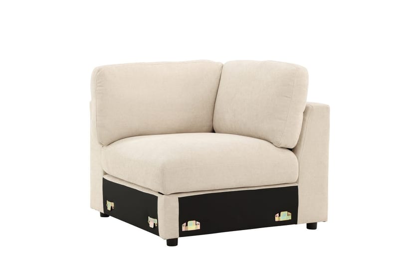 Hjørnemodul Salerno i stoff - Beige - Møbler - Sofaer - Modulsofaer - Hjørnemodul