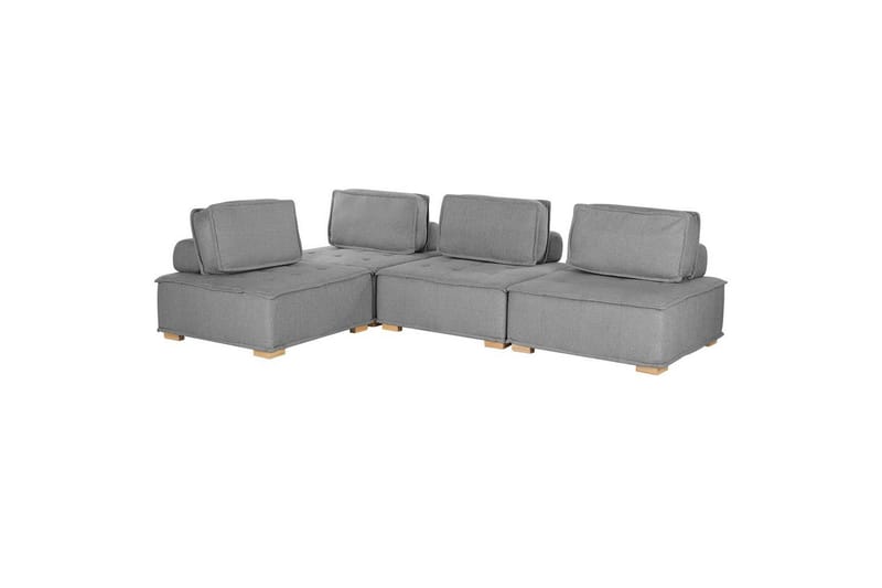 Hörnsoffa Beliani Tibro Beige/ljust trä Light grey||Light colored wood - Møbler - Sofaer - Modulsofaer - Komplett modulsofa