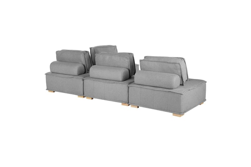 Hörnsoffa Beliani Tibro Beige/ljust trä Light grey||Light colored wood - Møbler - Sofaer - Modulsofaer - Komplett modulsofa