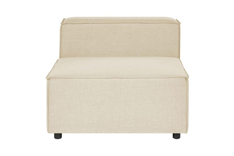 Hörnsoffa med fotpall Beliani Aprica Beige - Møbler - Sofaer - Modulsofaer - Komplett modulsofa