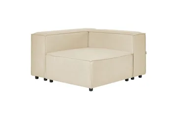 Hörnsoffa med fotpall Beliani Aprica Beige - Møbler - Sofaer - Modulsofaer - Komplett modulsofa