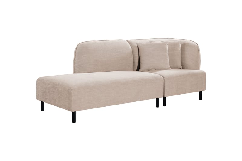 2-seters Modulsofa Whitfield med Sjeselong - Beige - Komplett modulsofa