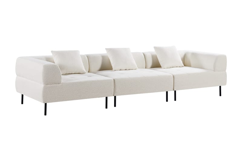 3-seters Modulsofa Bunbury - Hvit - Komplett modulsofa