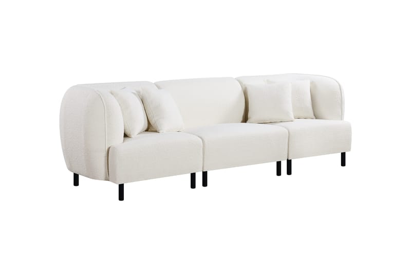 3-seters Modulsofa Whitfield - Hvit - Komplett modulsofa