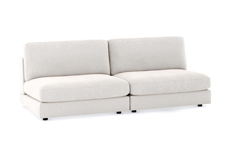 Arken 4-seters Modulsofa i Fløyel - Kremhvit - Møbler - Sofaer - Modulsofaer - Komplett modulsofa