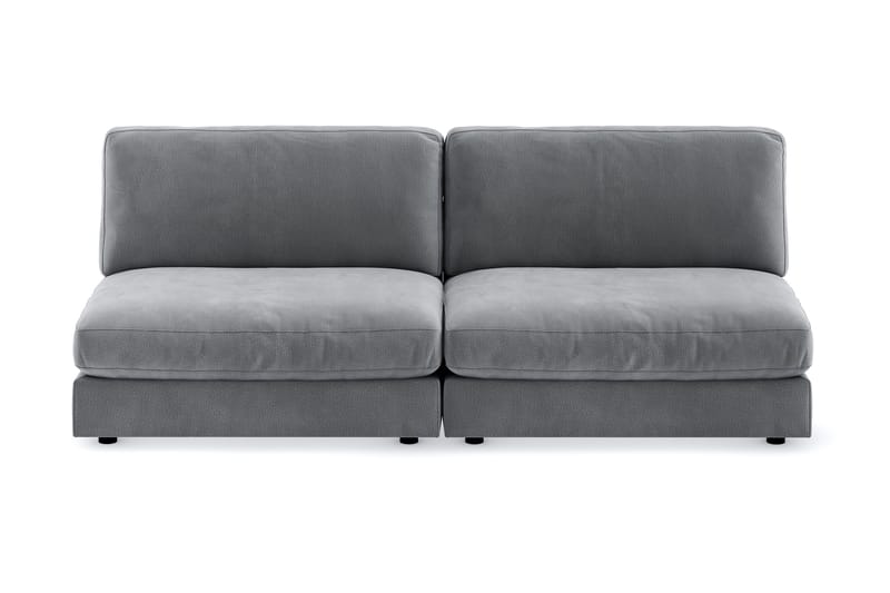 Arken 4-seters Modulsofa i Fløyel - Lys grå - Møbler - Sofaer - Modulsofaer - Komplett modulsofa