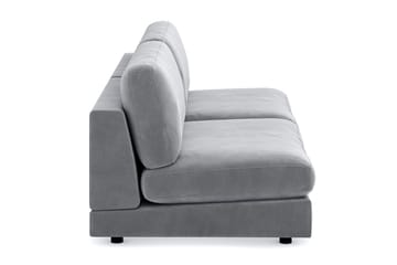 Arken 4-seters Modulsofa i Fløyel - Lys grå - Møbler - Sofaer - Modulsofaer - Komplett modulsofa