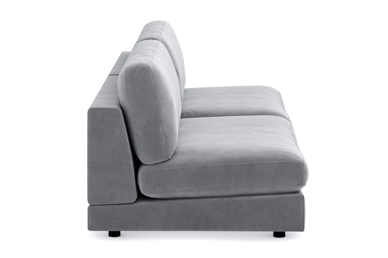 Arken 4-seters Modulsofa i Fløyel - Lys grå - Møbler - Sofaer - Modulsofaer - Komplett modulsofa