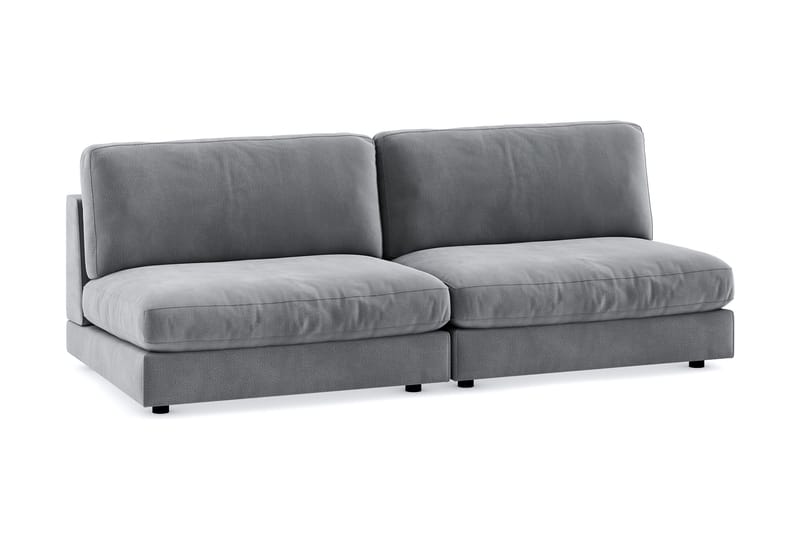 Arken 4-seters Modulsofa i Fløyel - Lys grå - Møbler - Sofaer - Modulsofaer - Komplett modulsofa