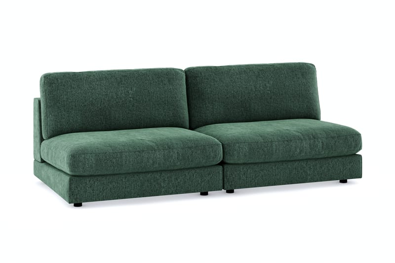Arken 4-seters Modulsofa i Fløyel - Mørkegrønn - Møbler - Sofaer - Modulsofaer - Komplett modulsofa