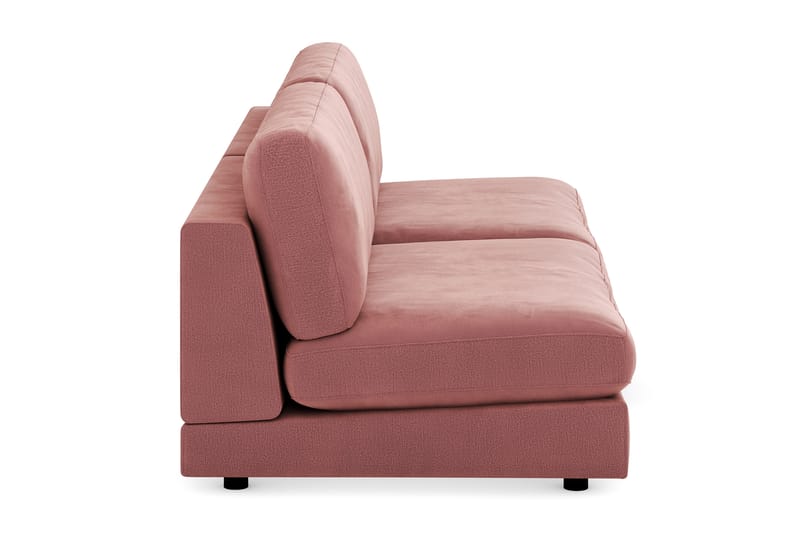 Arken 4-seters Modulsofa i Fløyel - Rosa - Møbler - Sofaer - Modulsofaer - Komplett modulsofa