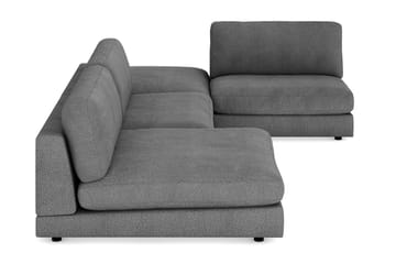 Arken 6-seters U-formet Modulsofa + Fotskammel i Stoff - Mørk grå - Møbler - Sofaer - Modulsofaer - Komplett modulsofa