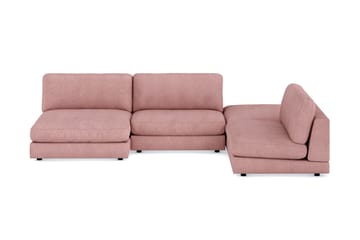 Arken 6-seters U-formet Modulsofa + Fotskammel i Stoff - Rosa - Møbler - Sofaer - Modulsofaer - Komplett modulsofa