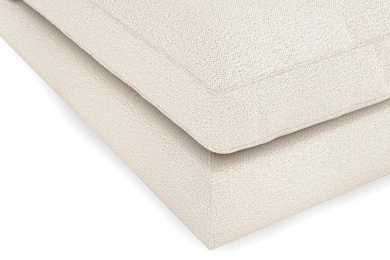 Arken 6-seters Vendbar L-formet Modulhjørnesofa med Divan + Fotskammel i Stoff - Beige - Møbler - Sofaer - Modulsofaer - Komplett modulsofa