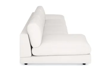 Arken 6-seters Vendbar U-formet Modulsofa med Divan + Fotskammel i Bouclé - Hvit - Møbler - Sofaer - Modulsofaer - Komplett modulsofa