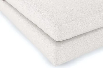 Arken 6-seters Vendbar U-formet Modulsofa med Divan + Fotskammel i Bouclé - Hvit - Møbler - Sofaer - Modulsofaer - Komplett modulsofa